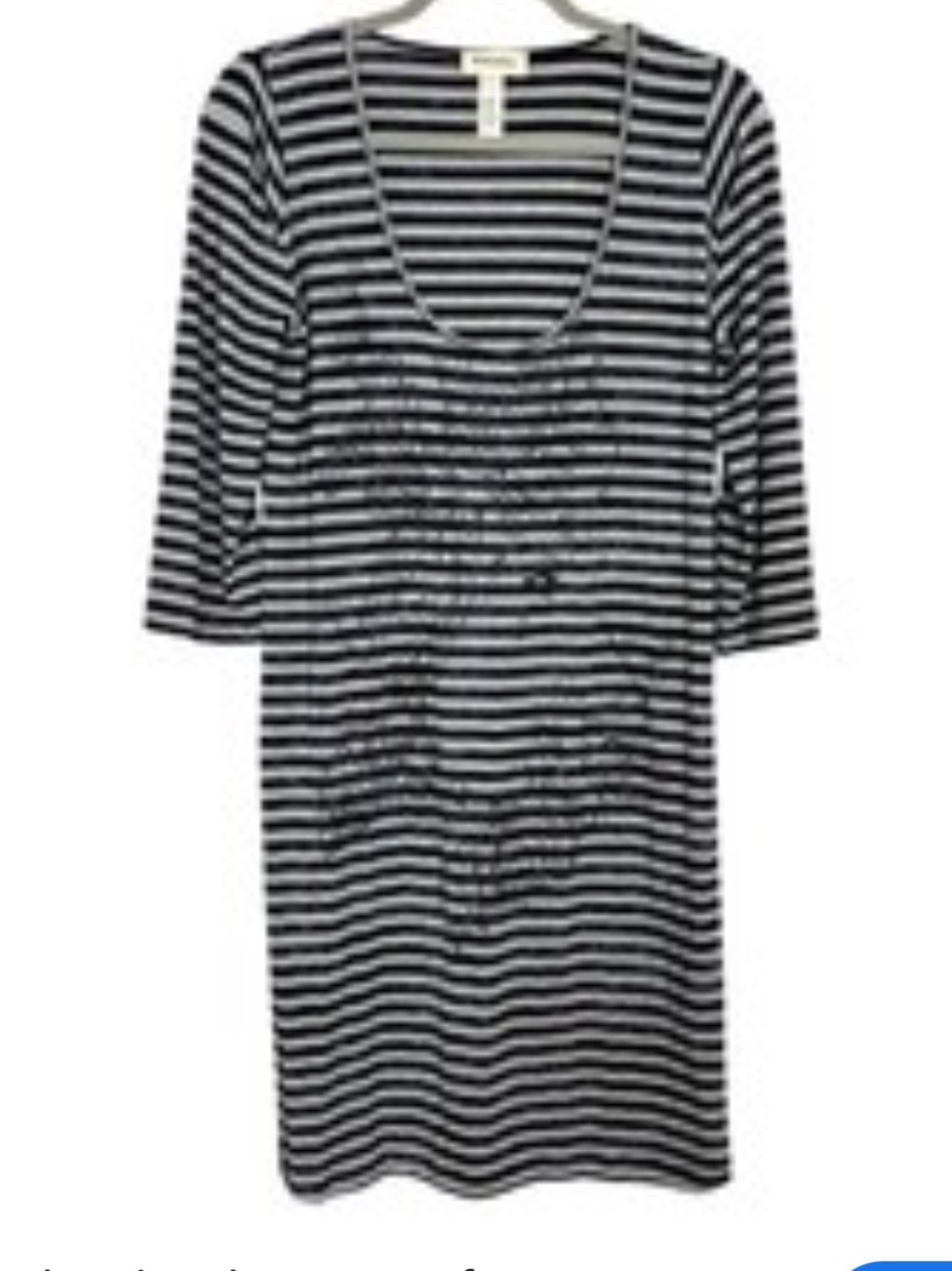 Diesel Black and White Striped Midi Dress